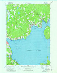 Searsport Maine Historical topographic map, 1:24000 scale, 7.5 X 7.5 Minute, Year 1973