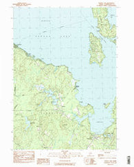 Sebago Lake Maine Historical topographic map, 1:24000 scale, 7.5 X 7.5 Minute, Year 1983