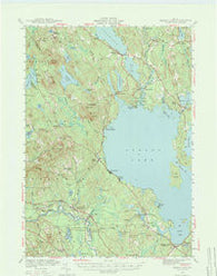 Sebago Lake Maine Historical topographic map, 1:62500 scale, 15 X 15 Minute, Year 1942