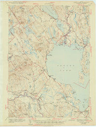 Sebago Lake Maine Historical topographic map, 1:62500 scale, 15 X 15 Minute, Year 1943