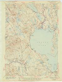 Sebago Lake Maine Historical topographic map, 1:62500 scale, 15 X 15 Minute, Year 1943