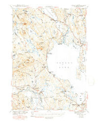 Sebago Lake Maine Historical topographic map, 1:62500 scale, 15 X 15 Minute, Year 1943