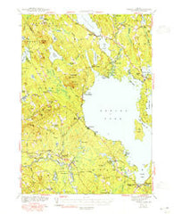 Sebago Lake Maine Historical topographic map, 1:62500 scale, 15 X 15 Minute, Year 1943