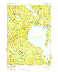 Sebago Lake Maine Historical topographic map, 1:62500 scale, 15 X 15 Minute, Year 1943