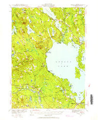 Sebago Lake Maine Historical topographic map, 1:62500 scale, 15 X 15 Minute, Year 1942