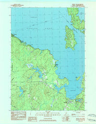 Sebago Lake Maine Historical topographic map, 1:24000 scale, 7.5 X 7.5 Minute, Year 1983