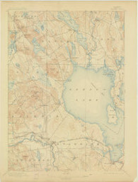 Sebago Maine Historical topographic map, 1:62500 scale, 15 X 15 Minute, Year 1896