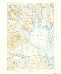 Sebago Maine Historical topographic map, 1:62500 scale, 15 X 15 Minute, Year 1896