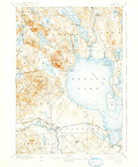 Sebago Maine Historical topographic map, 1:62500 scale, 15 X 15 Minute, Year 1896