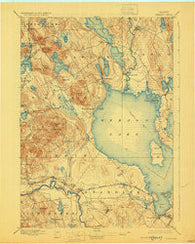 Sebago Maine Historical topographic map, 1:62500 scale, 15 X 15 Minute, Year 1896