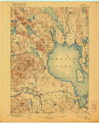 Sebago Maine Historical topographic map, 1:62500 scale, 15 X 15 Minute, Year 1896