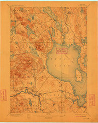 Sebago Maine Historical topographic map, 1:62500 scale, 15 X 15 Minute, Year 1896