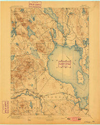Sebago Maine Historical topographic map, 1:62500 scale, 15 X 15 Minute, Year 1896