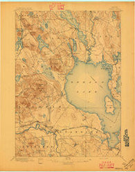 Sebago Maine Historical topographic map, 1:62500 scale, 15 X 15 Minute, Year 1896