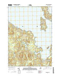 Sebago Lake Maine Current topographic map, 1:24000 scale, 7.5 X 7.5 Minute, Year 2014