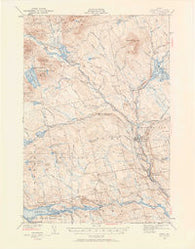 Sebec Maine Historical topographic map, 1:62500 scale, 15 X 15 Minute, Year 1940