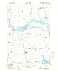 Seboomook Lake Maine Historical topographic map, 1:62500 scale, 15 X 15 Minute, Year 1954