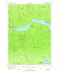 Seboomook Lake Maine Historical topographic map, 1:62500 scale, 15 X 15 Minute, Year 1954
