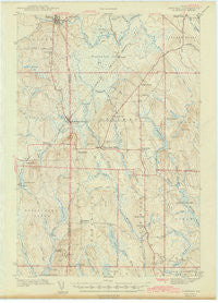Sherman Maine Historical topographic map, 1:62500 scale, 15 X 15 Minute, Year 1942