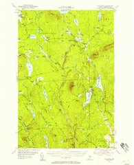 Shin Pond Maine Historical topographic map, 1:62500 scale, 15 X 15 Minute, Year 1954