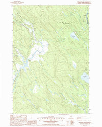 Simsquish Lake Maine Historical topographic map, 1:24000 scale, 7.5 X 7.5 Minute, Year 1988