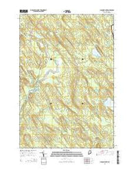 Simsquish Lake Maine Current topographic map, 1:24000 scale, 7.5 X 7.5 Minute, Year 2014