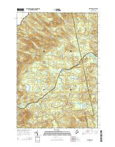 Skinner Maine Current topographic map, 1:24000 scale, 7.5 X 7.5 Minute, Year 2014
