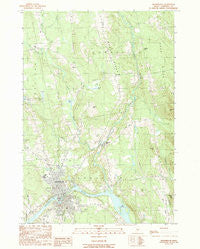 Skowhegan Maine Historical topographic map, 1:24000 scale, 7.5 X 7.5 Minute, Year 1989