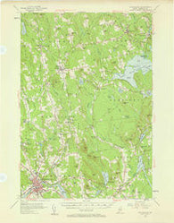 Skowhegan Maine Historical topographic map, 1:62500 scale, 15 X 15 Minute, Year 1955
