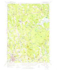 Skowhegan Maine Historical topographic map, 1:62500 scale, 15 X 15 Minute, Year 1955
