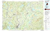 Skowhegan Maine Historical topographic map, 1:100000 scale, 30 X 60 Minute, Year 1985