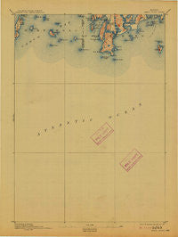 Small Point Maine Historical topographic map, 1:62500 scale, 15 X 15 Minute, Year 1893