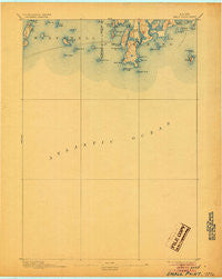 Small Point Maine Historical topographic map, 1:62500 scale, 15 X 15 Minute, Year 1893