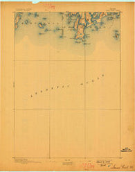 Small Point Maine Historical topographic map, 1:62500 scale, 15 X 15 Minute, Year 1893