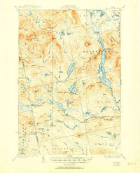 Spencer Maine Historical topographic map, 1:62500 scale, 15 X 15 Minute, Year 1932
