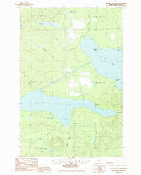 Square Lake West Maine Historical topographic map, 1:24000 scale, 7.5 X 7.5 Minute, Year 1986