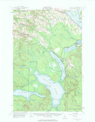 Square Lake Maine Historical topographic map, 1:62500 scale, 15 X 15 Minute, Year 1953