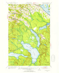 Square Lake Maine Historical topographic map, 1:62500 scale, 15 X 15 Minute, Year 1953