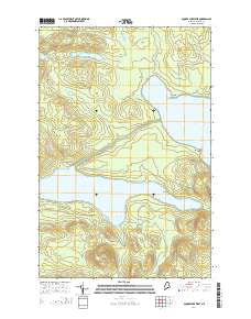 Square Lake West Maine Current topographic map, 1:24000 scale, 7.5 X 7.5 Minute, Year 2014