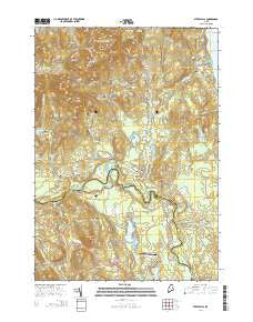 Steep Falls Maine Current topographic map, 1:24000 scale, 7.5 X 7.5 Minute, Year 2014