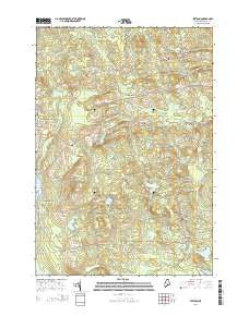 Stetson Maine Current topographic map, 1:24000 scale, 7.5 X 7.5 Minute, Year 2014