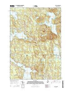 Sullivan Maine Current topographic map, 1:24000 scale, 7.5 X 7.5 Minute, Year 2014