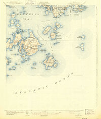 Swan Island Maine Historical topographic map, 1:62500 scale, 15 X 15 Minute, Year 1904