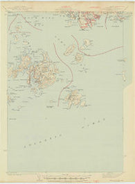 Swans Island Maine Historical topographic map, 1:62500 scale, 15 X 15 Minute, Year 1945
