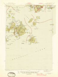 Swans Island Maine Historical topographic map, 1:62500 scale, 15 X 15 Minute, Year 1945