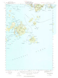 Swans Island Maine Historical topographic map, 1:62500 scale, 15 X 15 Minute, Year 1943