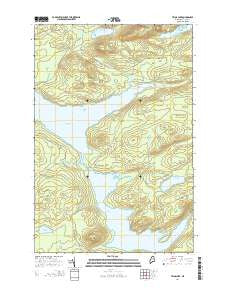 Telos Lake Maine Current topographic map, 1:24000 scale, 7.5 X 7.5 Minute, Year 2014