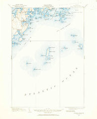 Tenants Harbor Maine Historical topographic map, 1:62500 scale, 15 X 15 Minute, Year 1904