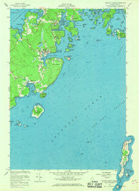 Tenants Harbor Maine Historical topographic map, 1:24000 scale, 7.5 X 7.5 Minute, Year 1955