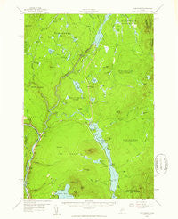 The Forks Maine Historical topographic map, 1:62500 scale, 15 X 15 Minute, Year 1956